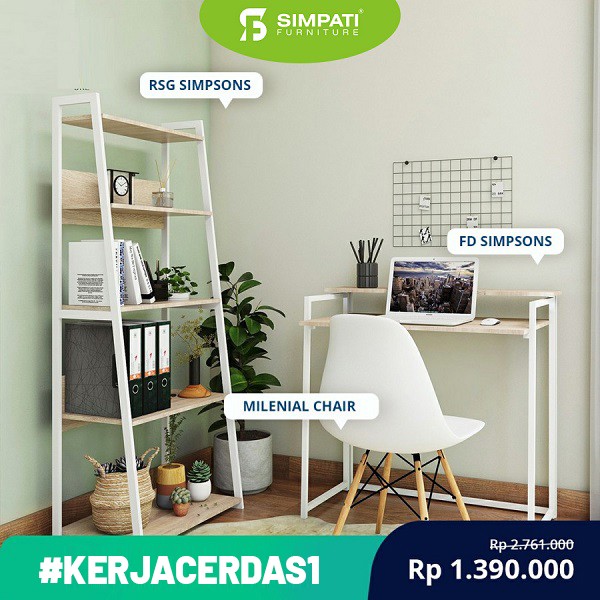 Paket Meja Belajar / Meja Kerja - KerjaCerdas1